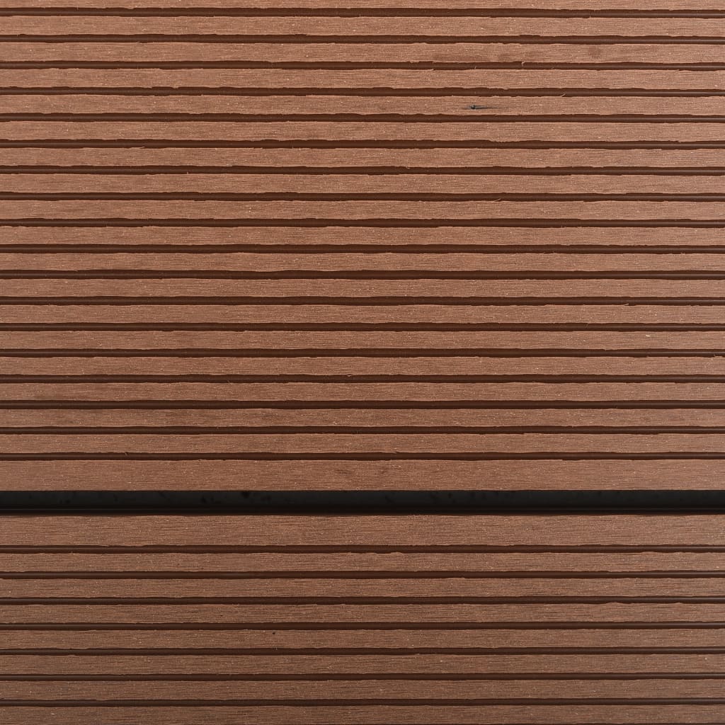 vidaXL Plato de ducha de jardín WPC acero inoxidable marrón 110x62 cm