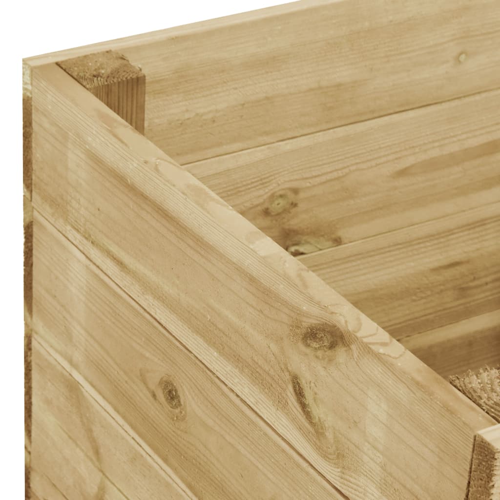 vidaXL Arriate de madera de pino impregnada 200x100x97 cm