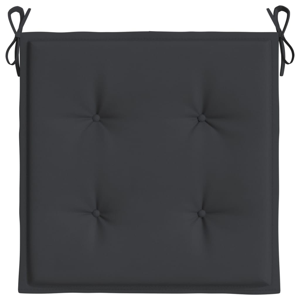 vidaXL Cojines de silla de jardín 6 uds tela Oxford negro 50x50x3 cm