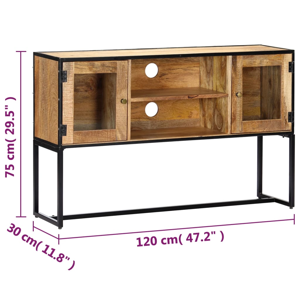 vidaXL Mueble para la TV de madera maciza reciclada 120x30x75 cm