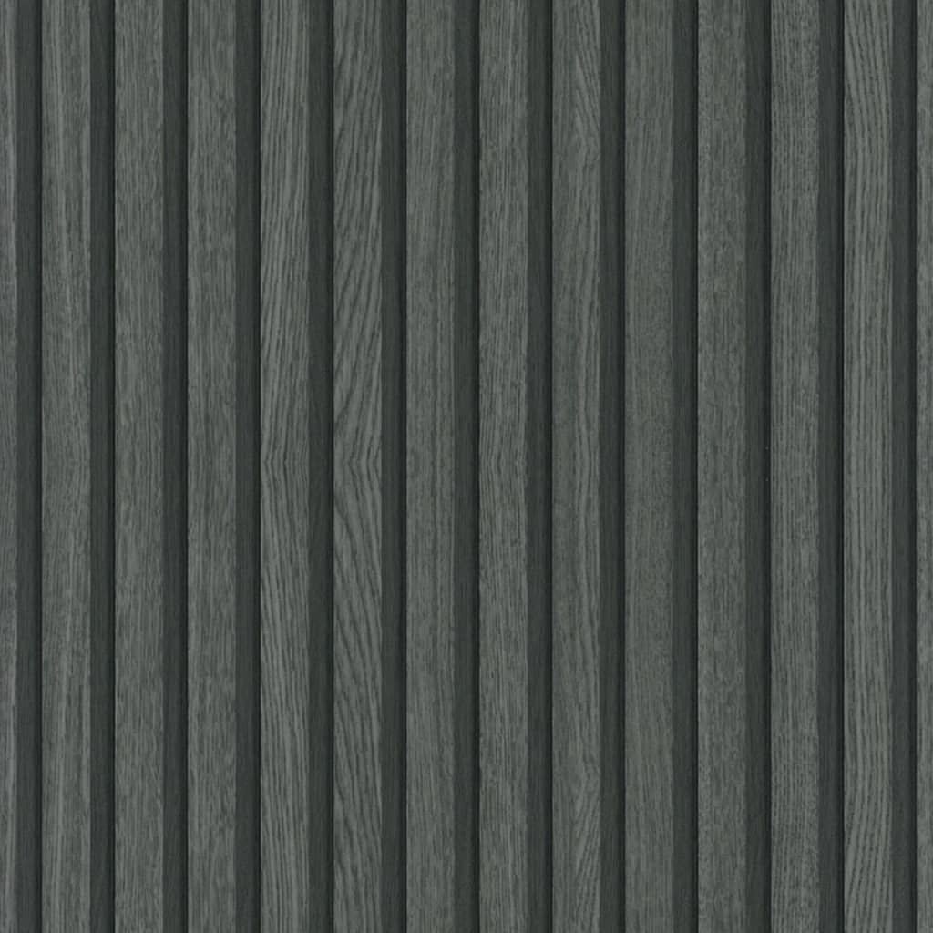 Noordwand Papel pintado Botanica Wooden Slats negro y gris