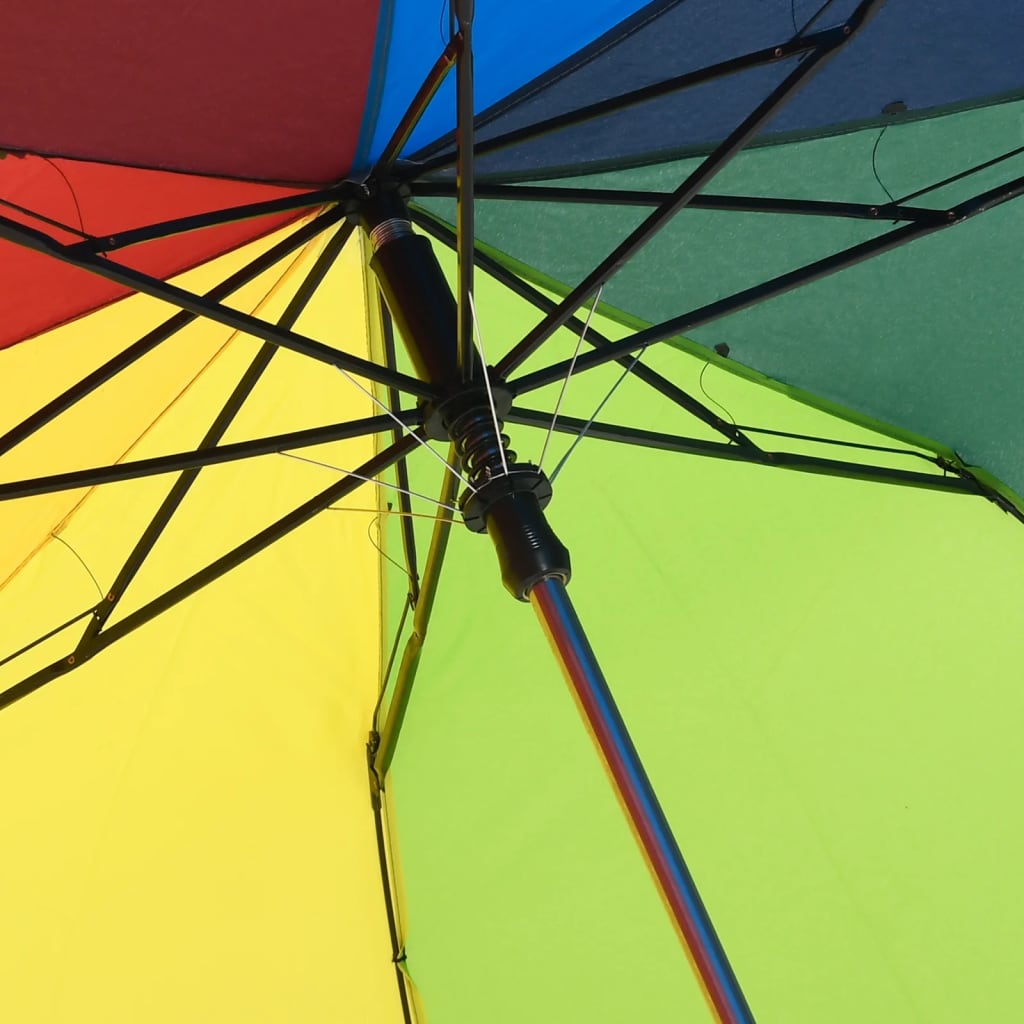 vidaXL Paraguas plegable automático multicolor 124 cm