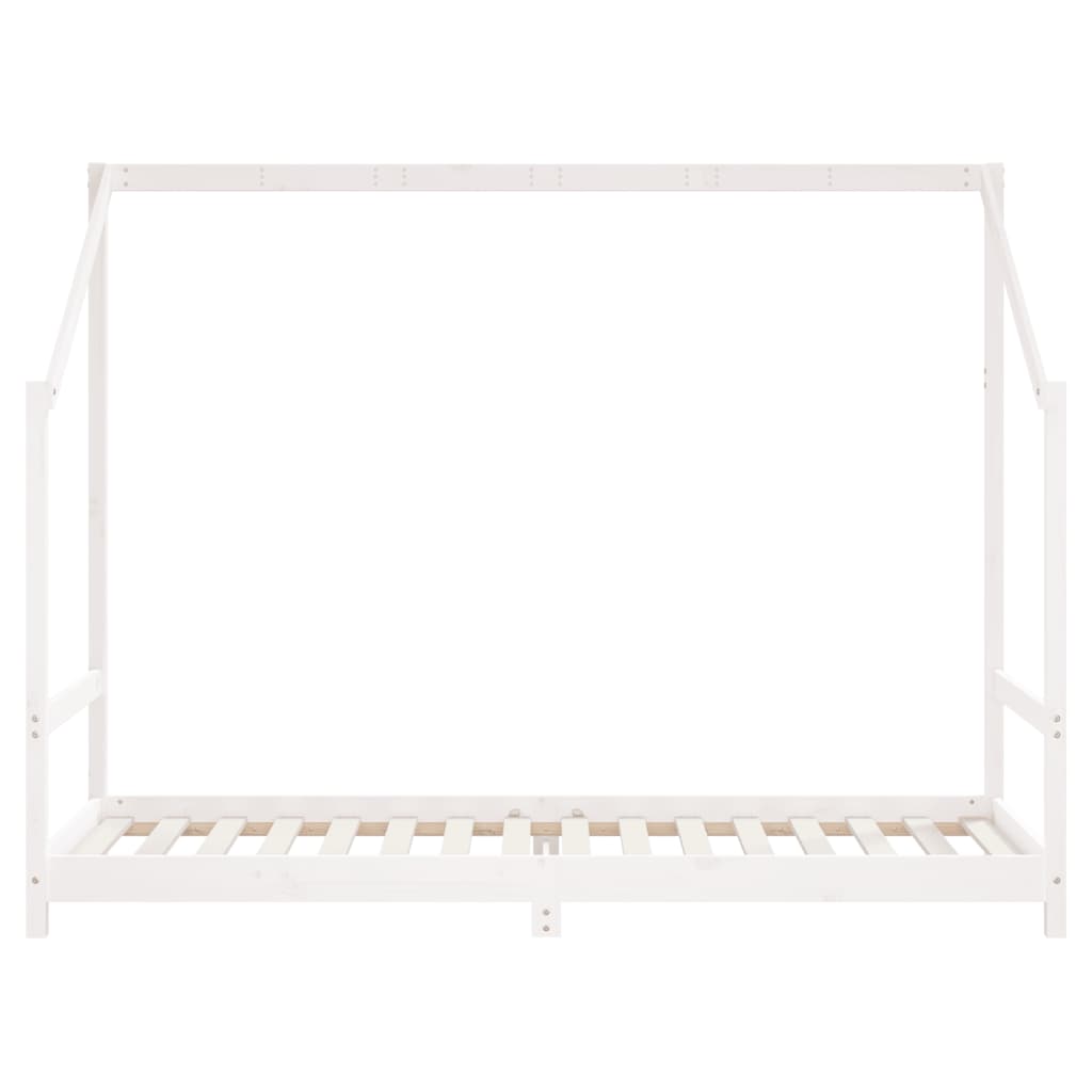 vidaXL Estructura de cama para niños madera pino blanco 2x(90x200) cm