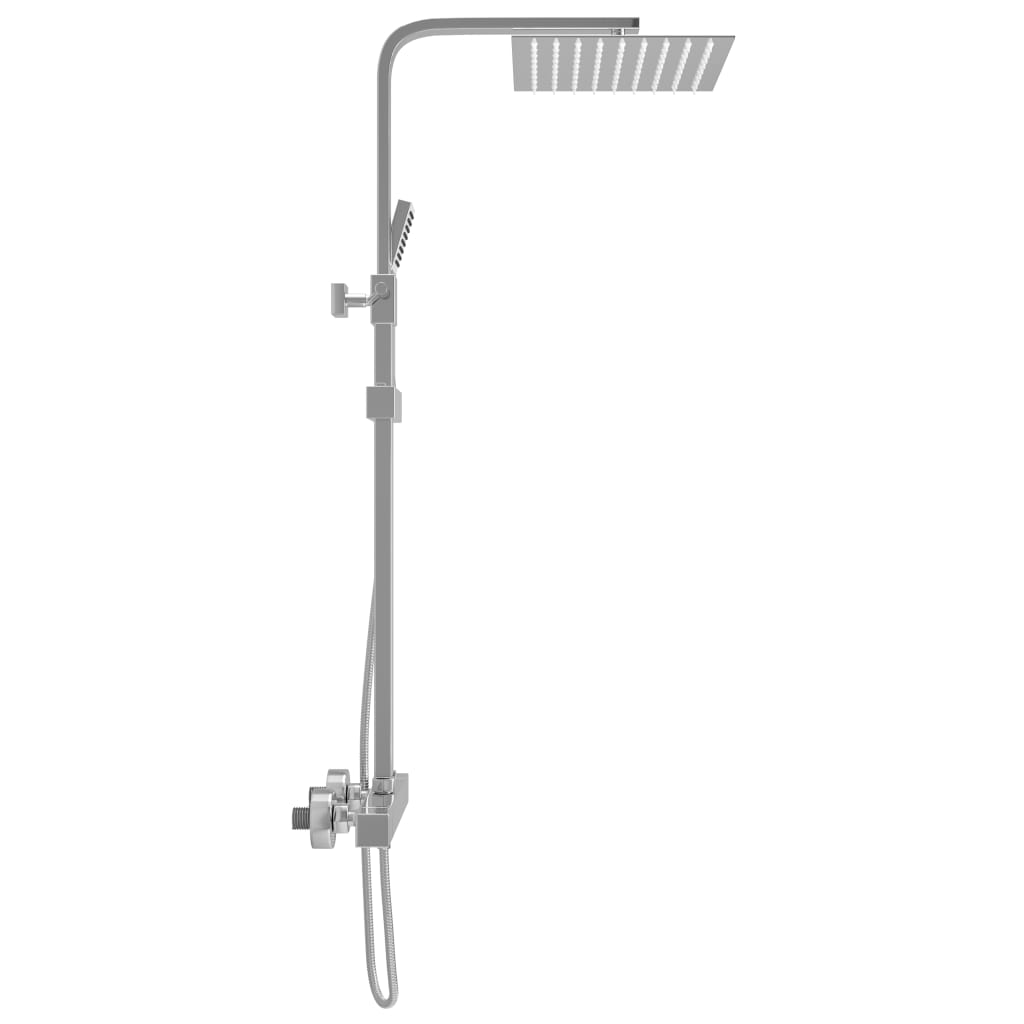 vidaXL Kit de ducha combinado con termostato acero inoxidable