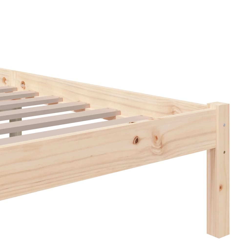 vidaXL Estructura de cama de madera maciza 90x200 cm