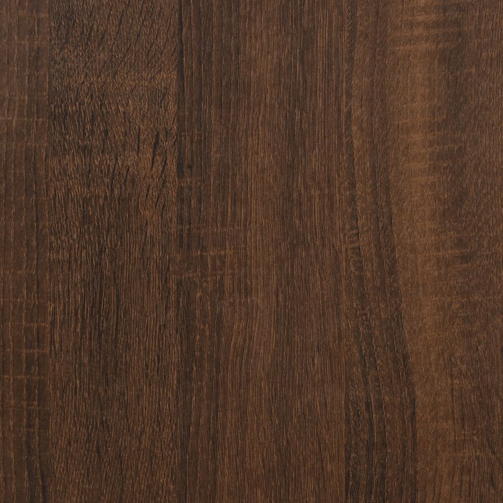vidaXL Mesa auxiliar madera contrachapada roble marrón 35x30x60 cm