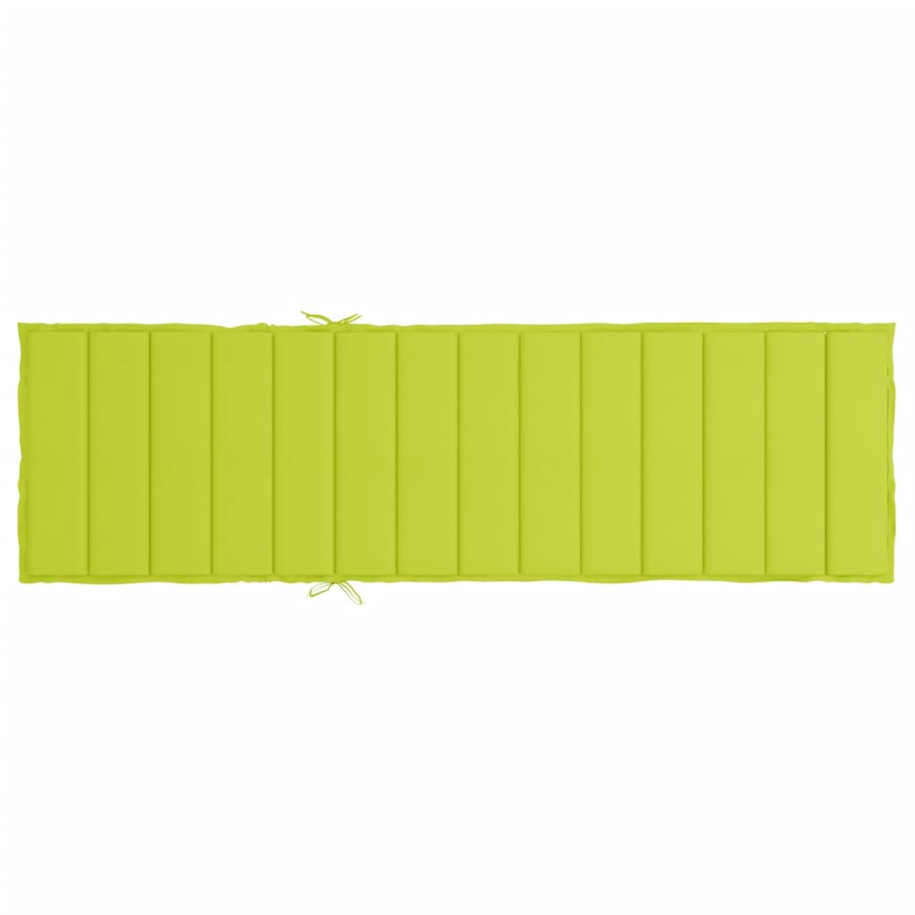 vidaXL Cojín de tumbona de tela Oxford verde claro 200x70x3 cm