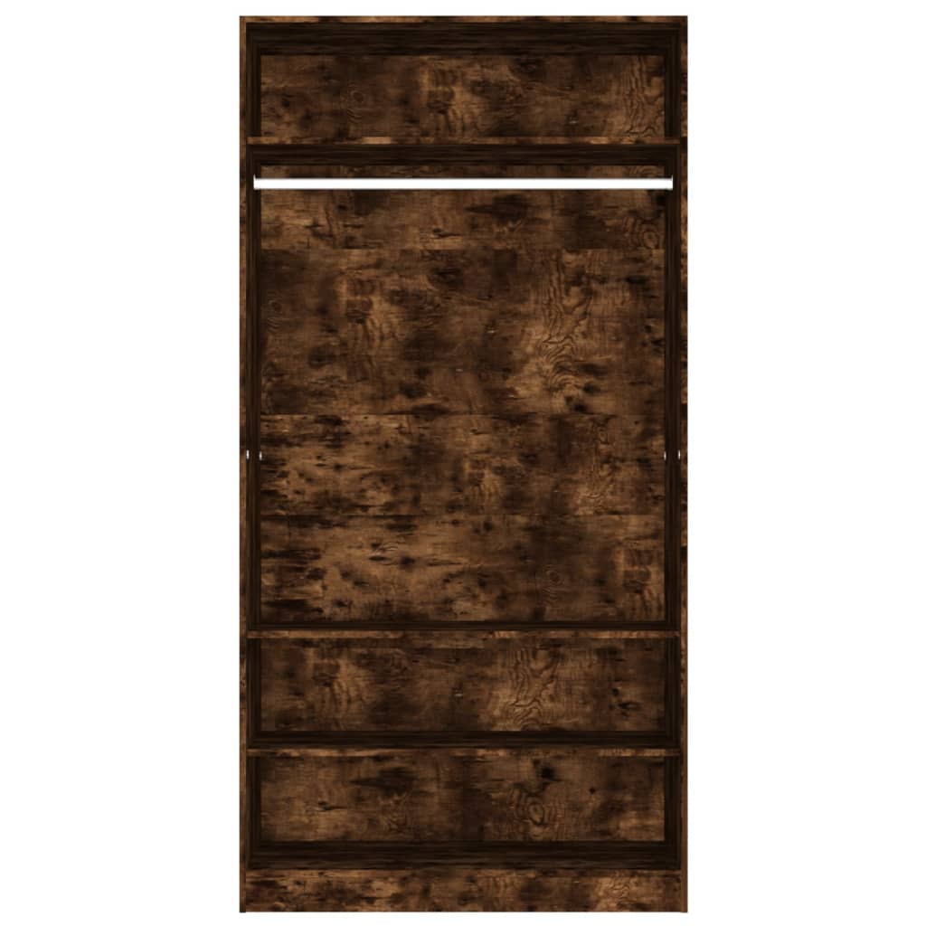 vidaXL Armario madera contrachapada color roble ahumado 100x50x200 cm