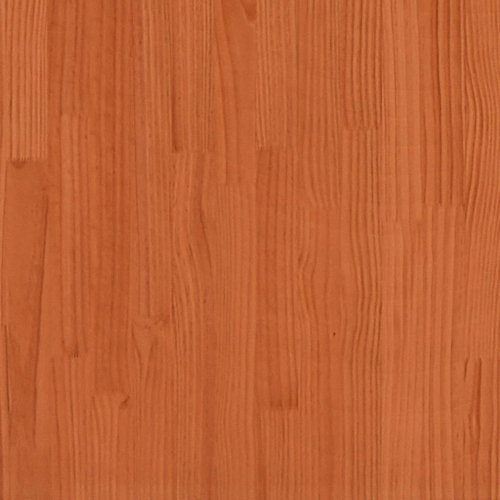 vidaXL Estructura de cama madera maciza pino marrón cera 140x190 cm