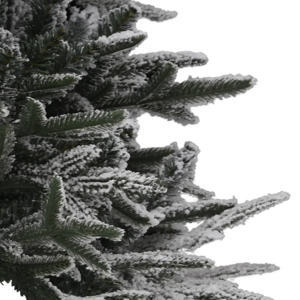 vidaXL Árbol de Navidad artificial con luces y nieve PVC&PE 210 cm