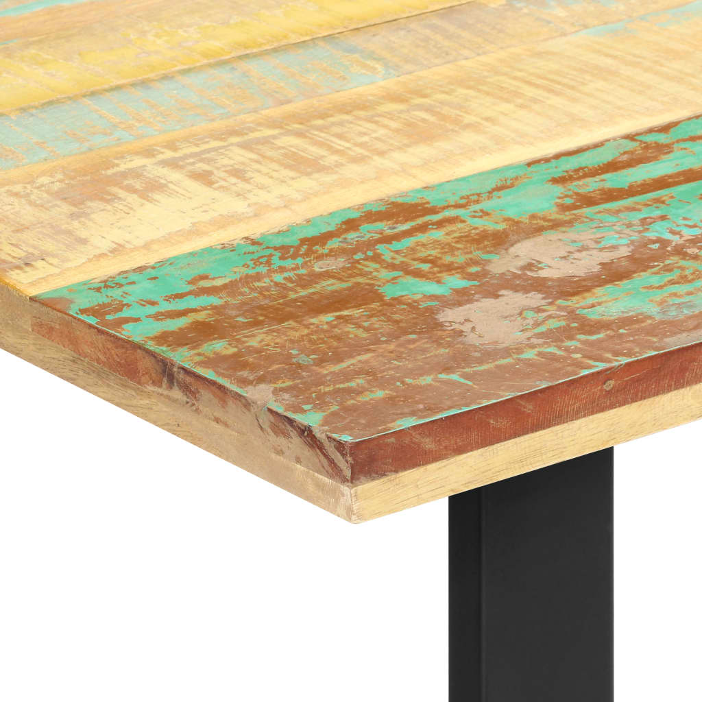 vidaXL Mesa de comedor de madera maciza reciclada 140x70x76 cm