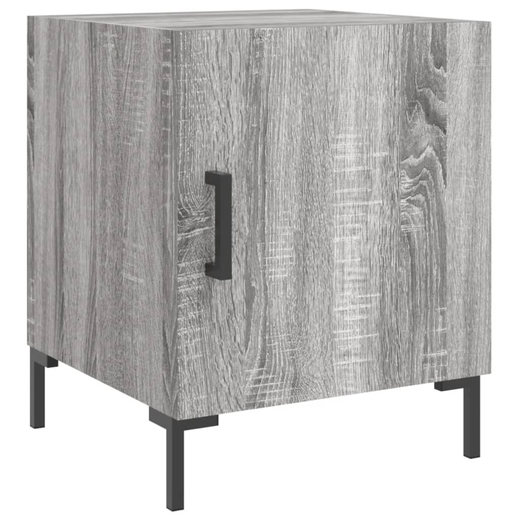 vidaXL Mesita de noche madera de ingeniería gris Sonoma 40x40x50 cm