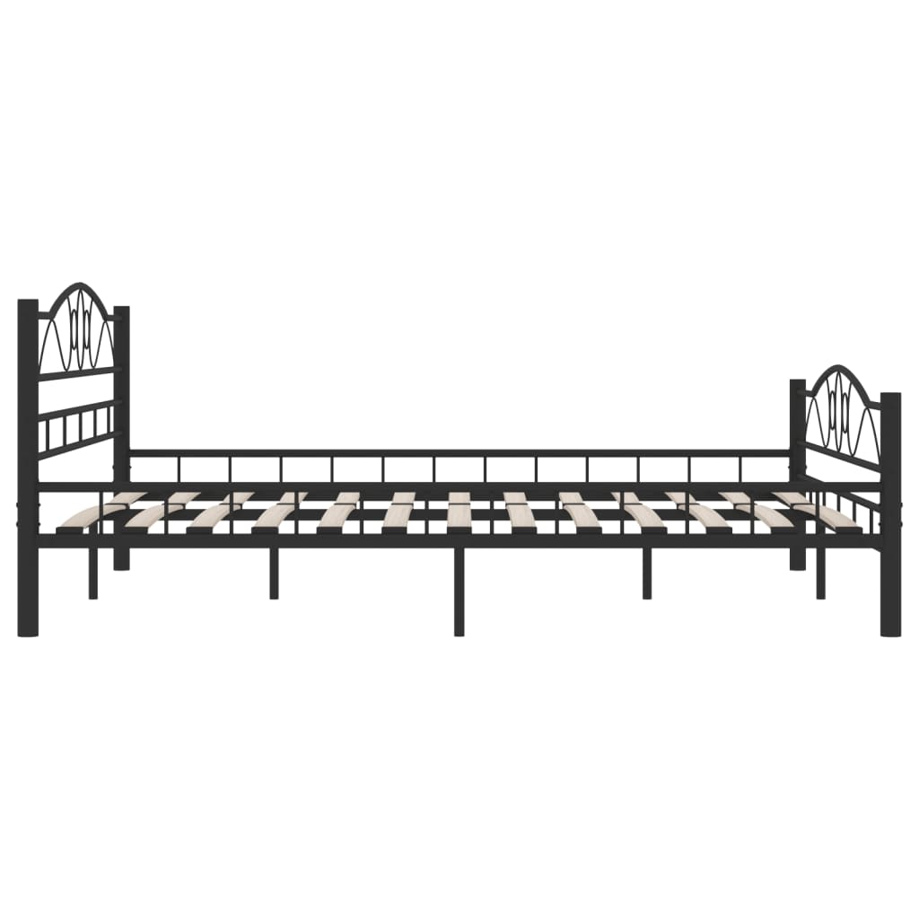 vidaXL Estructura de cama de acero negra 180x200 cm