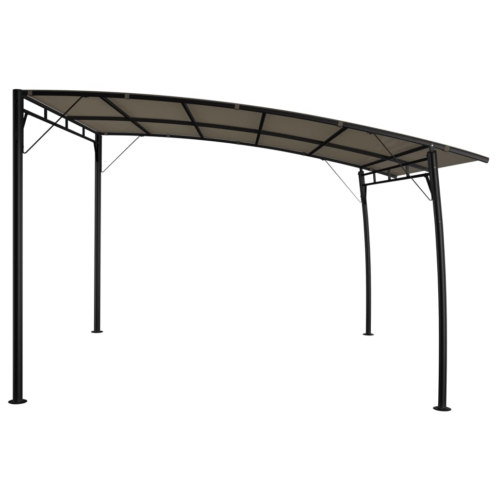 vidaXL Toldo parasol de jardín gris taupe 3x3x2,55 m