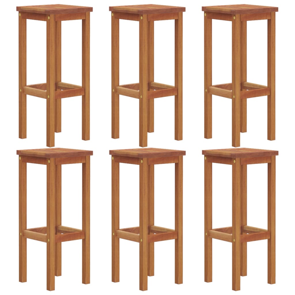 vidaXL Juego muebles de bar de jardín 7 piezas madera maciza de acacia