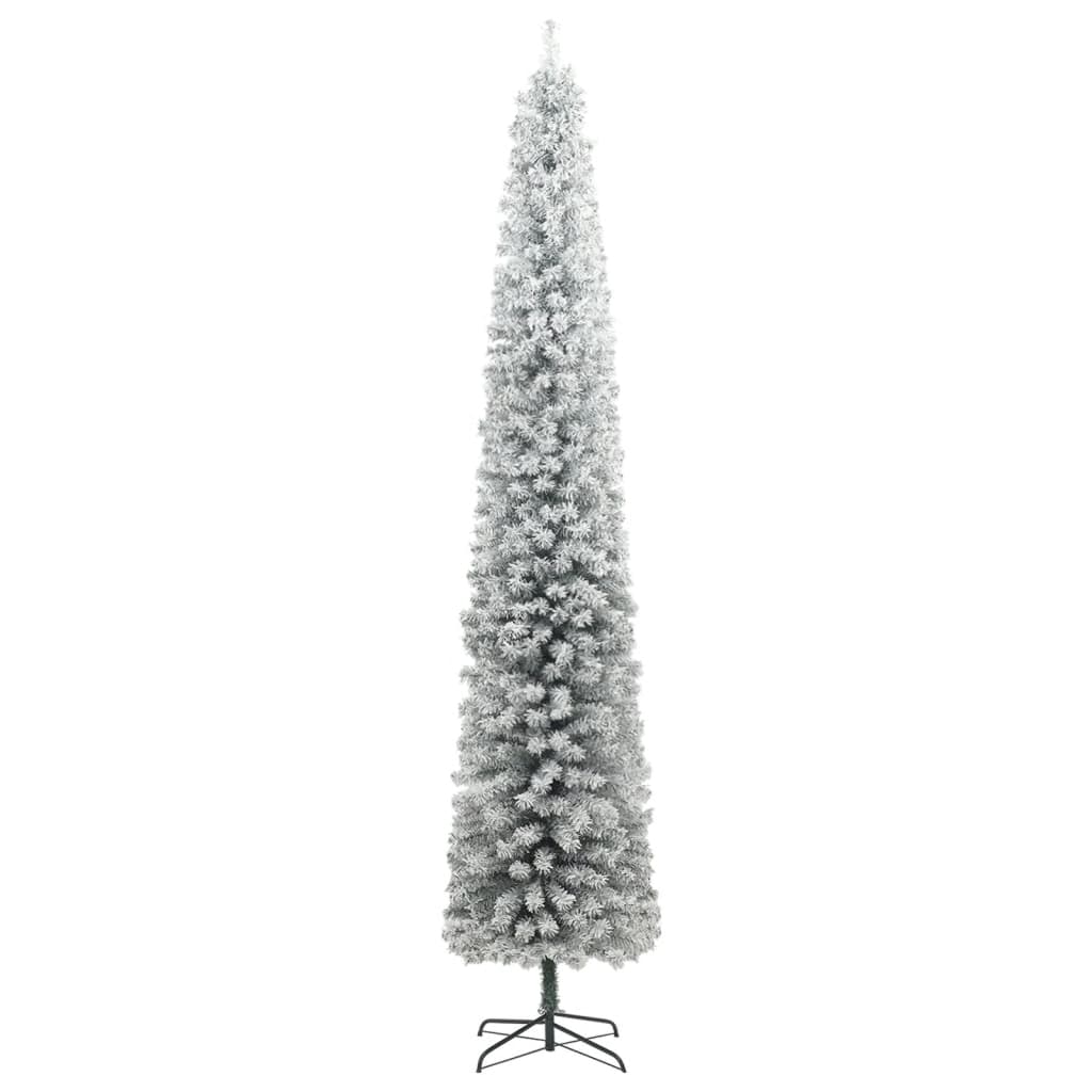 vidaXL Árbol de Navidad estrecho con 300 LED y nieve 300 cm