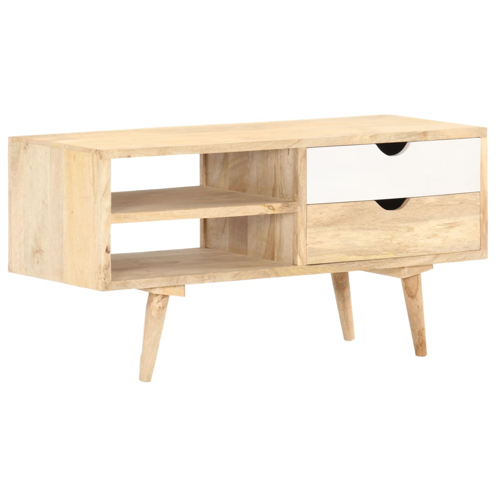 vidaXL Mueble para TV madera maciza de mango 90x35x45 cm