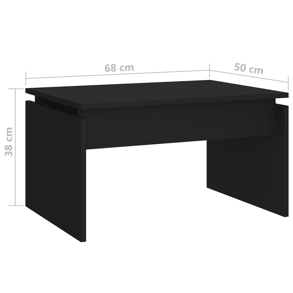 vidaXL Mesa de centro madera contrachapada blanco 68x50x38 cm