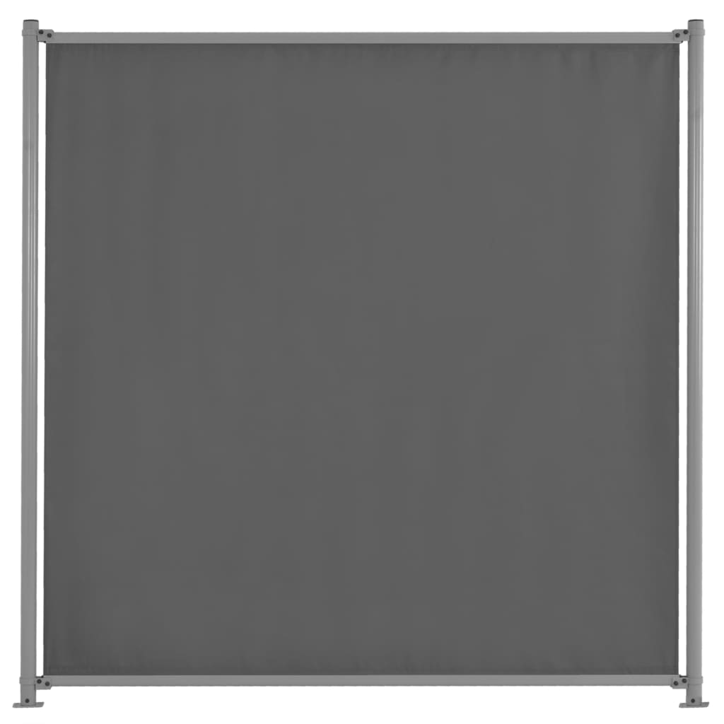 vidaXL Panel de valla con 2 postes de tela 180x180 cm gris antracita