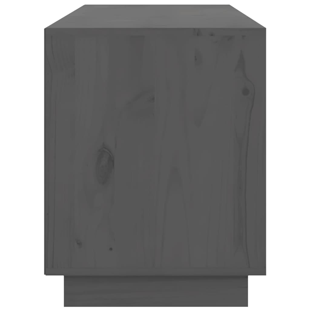 vidaXL Mueble de TV madera maciza de pino gris 176x37x47,5 cm