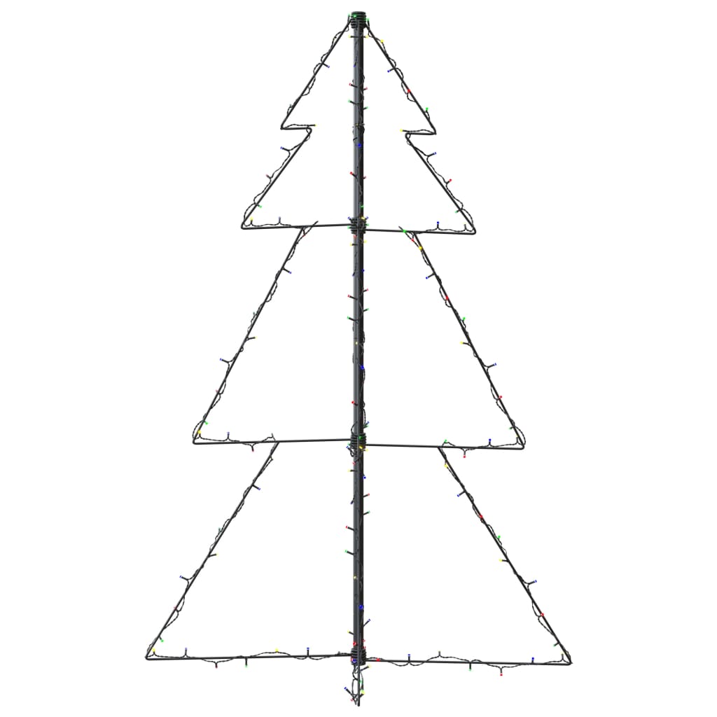 vidaXL Cono árbol de Navidad de 160 LED interior y exterior 78x120 cm