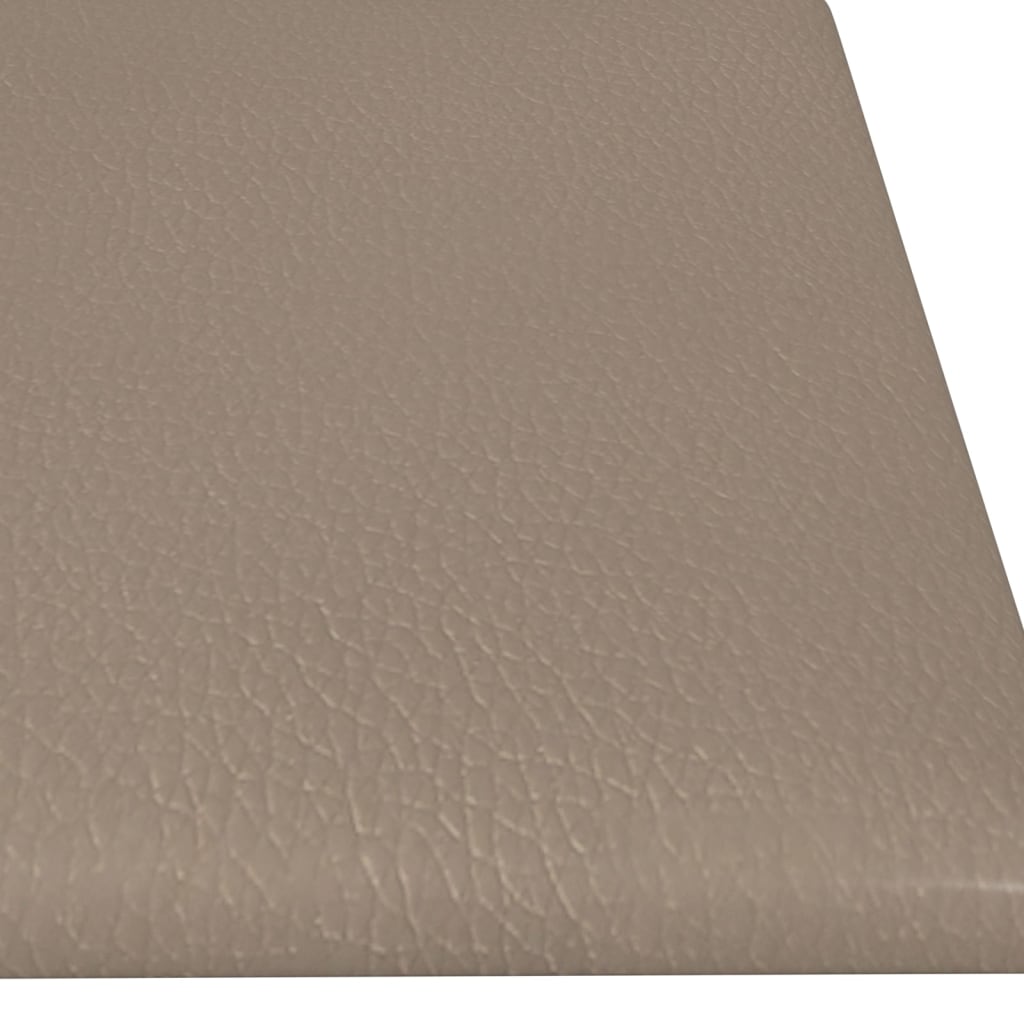 vidaXL Paneles pared 12 uds cuero sintético capuchino 60x15 cm 1,08 m²