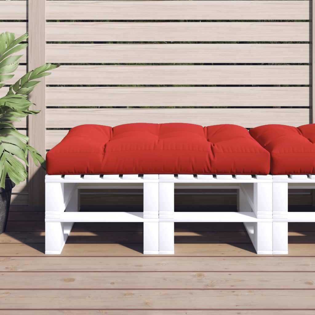vidaXL Cojín para sofá de palets de tela rojo 120x80x12 cm