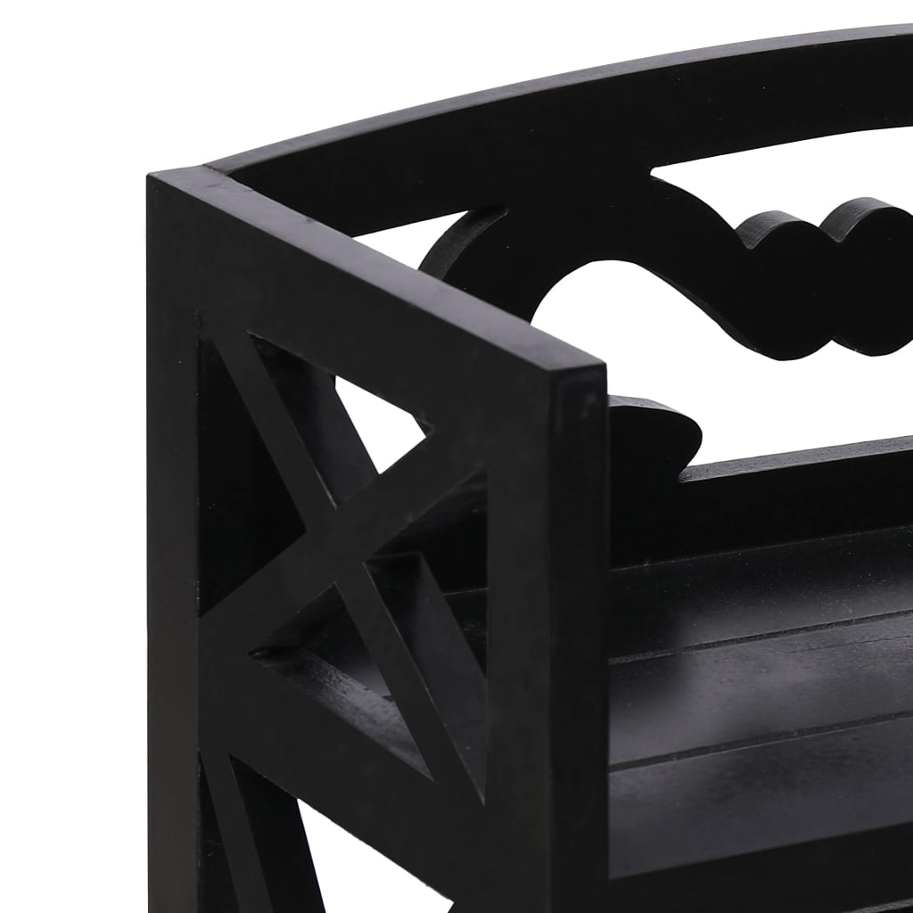 vidaXL Mueble de baño madera de paulownia negro 46x24x116 cm