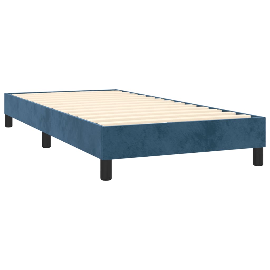 vidaXL Estructura de cama de terciopelo azul 100x200 cm