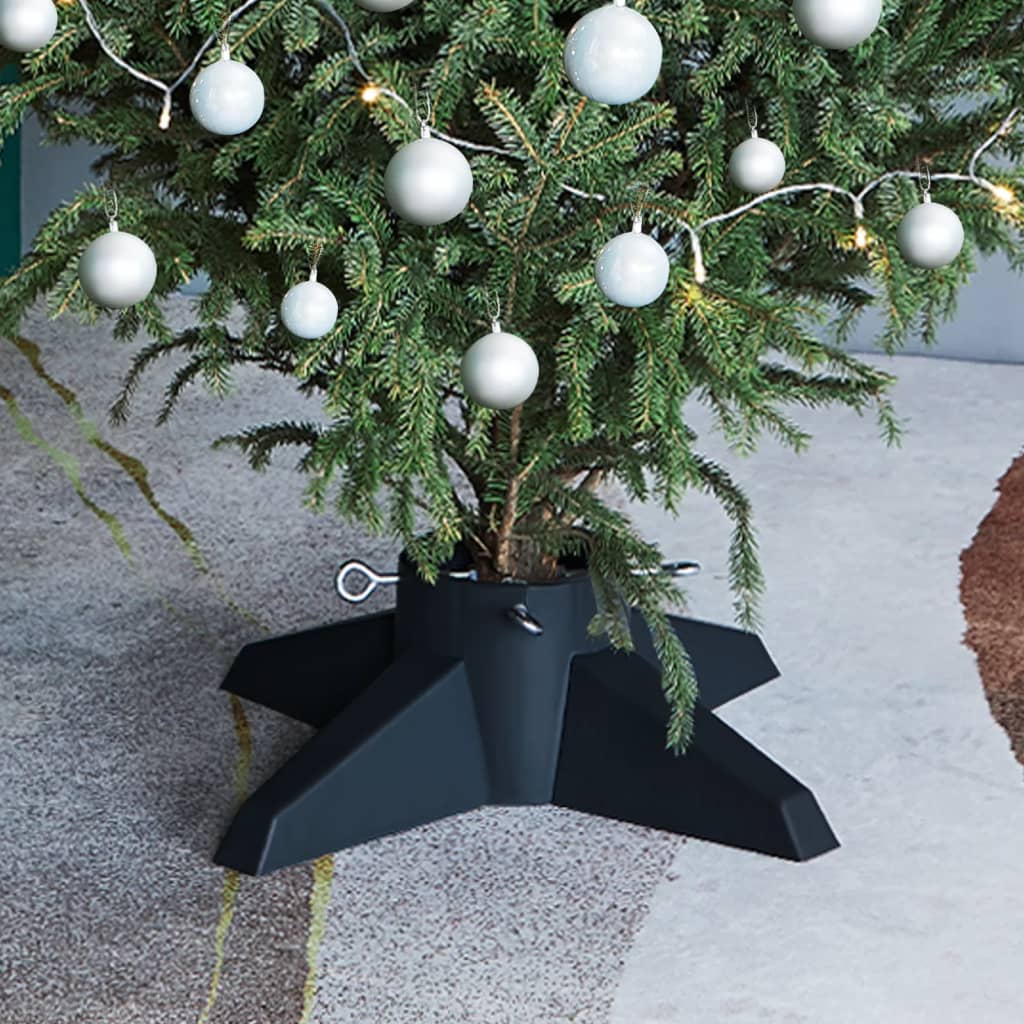 vidaXL Soporte para árbol de Navidad verde 55,5x55,5x15 cm