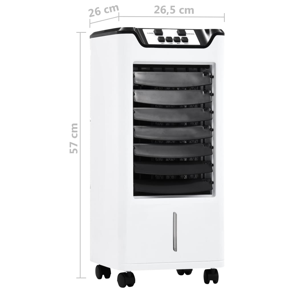vidaXL Enfriador de aire móvil 3 en 1 purificador humidificador 60 W