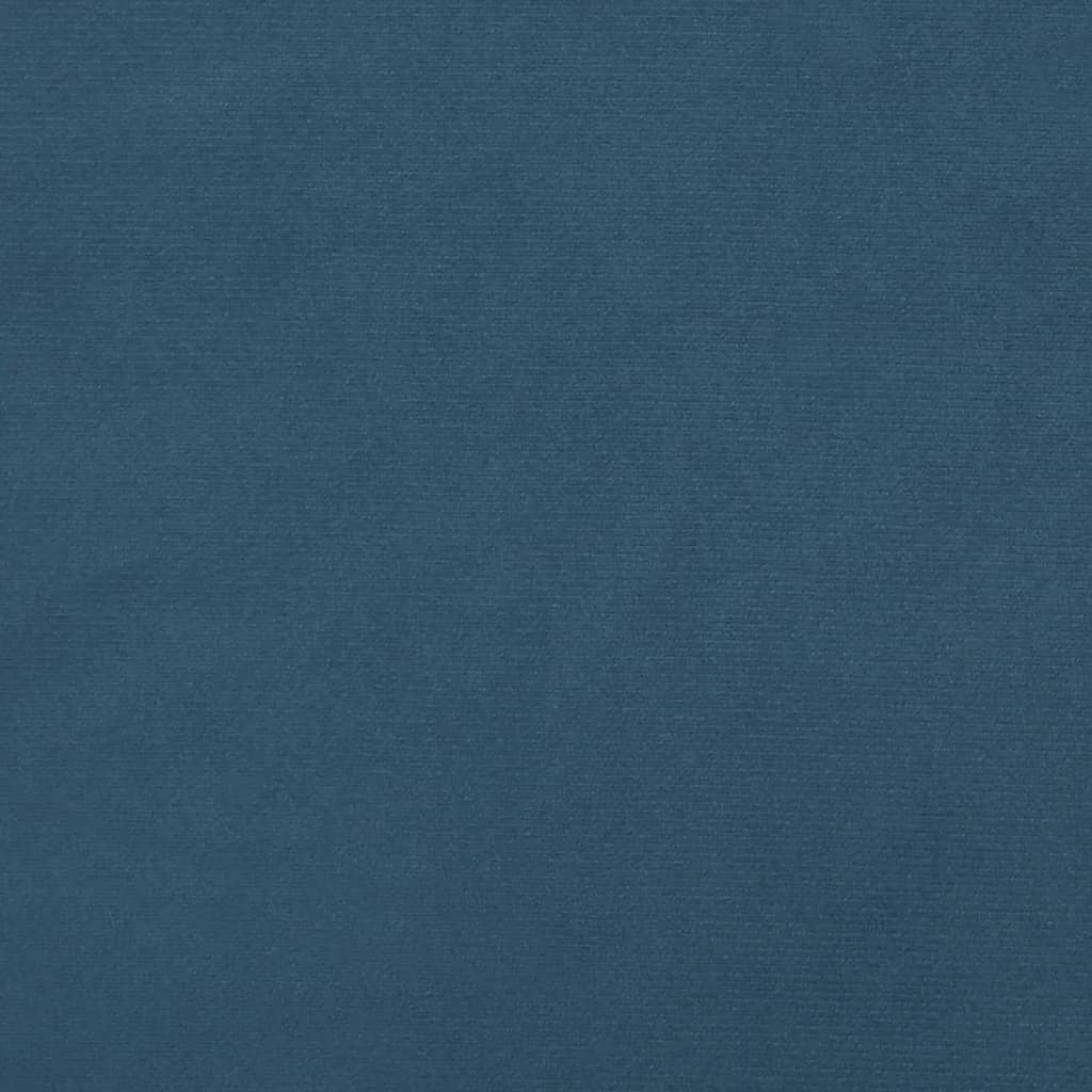 vidaXL Colchón de muelles ensacados terciopelo azul oscuro 80x200x20cm