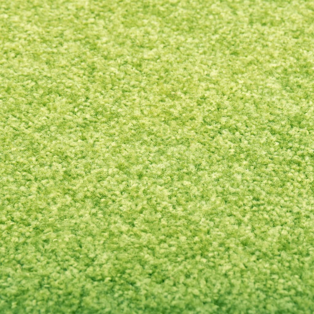 vidaXL Felpudo lavable verde 90x120 cm
