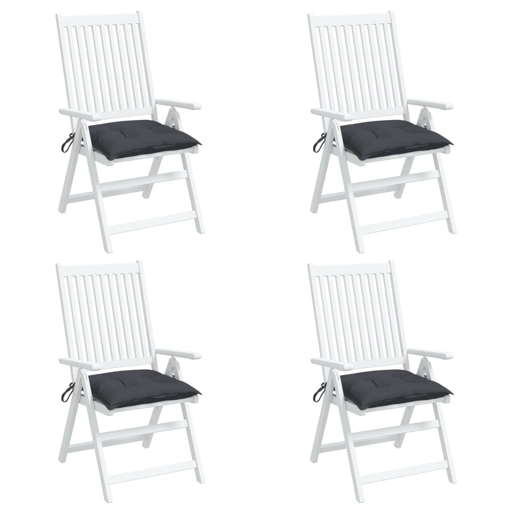 vidaXL Cojines sillas de jardín 4 uds tela Oxford antracita 40x40x7 cm