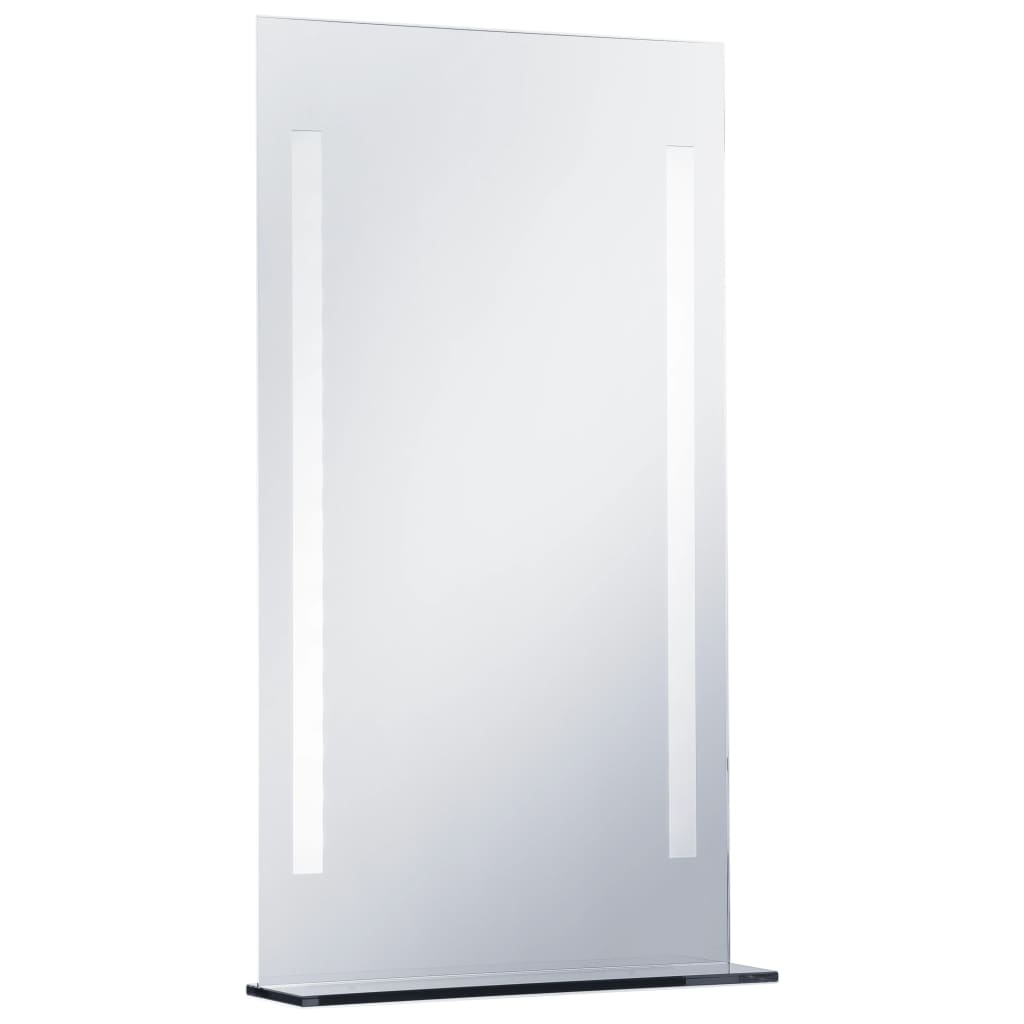 vidaXL Espejo de pared de baño con LED y estante 60x100 cm