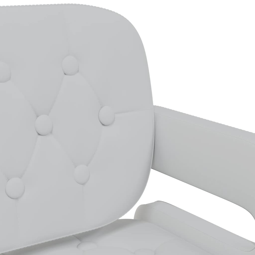 vidaXL Sillas de comedor giratorias 2 unidades cuero sintético blanco