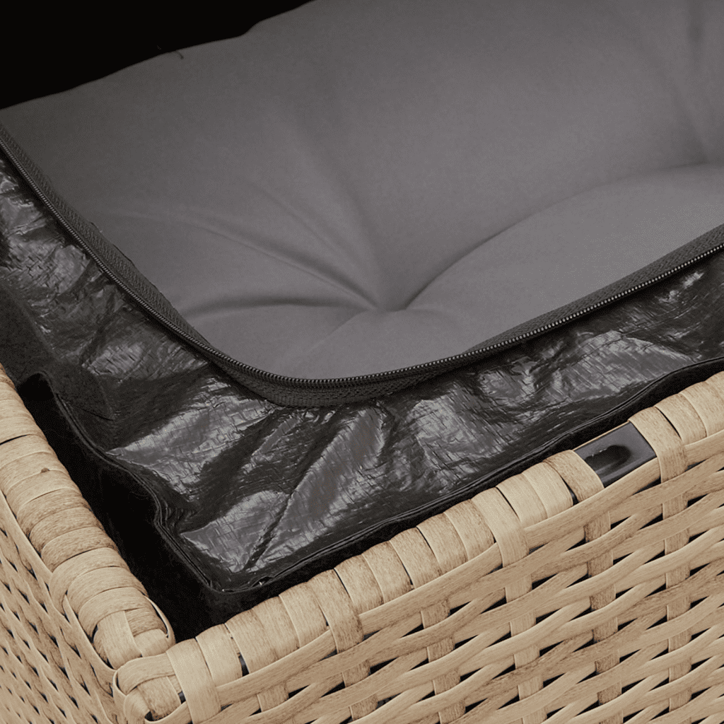 vidaXL Set sofás de jardín 14 pzas con cojines ratán sintético beige