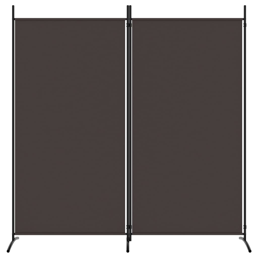 vidaXL Biombo divisor de 2 paneles de tela marrón 175x180 cm