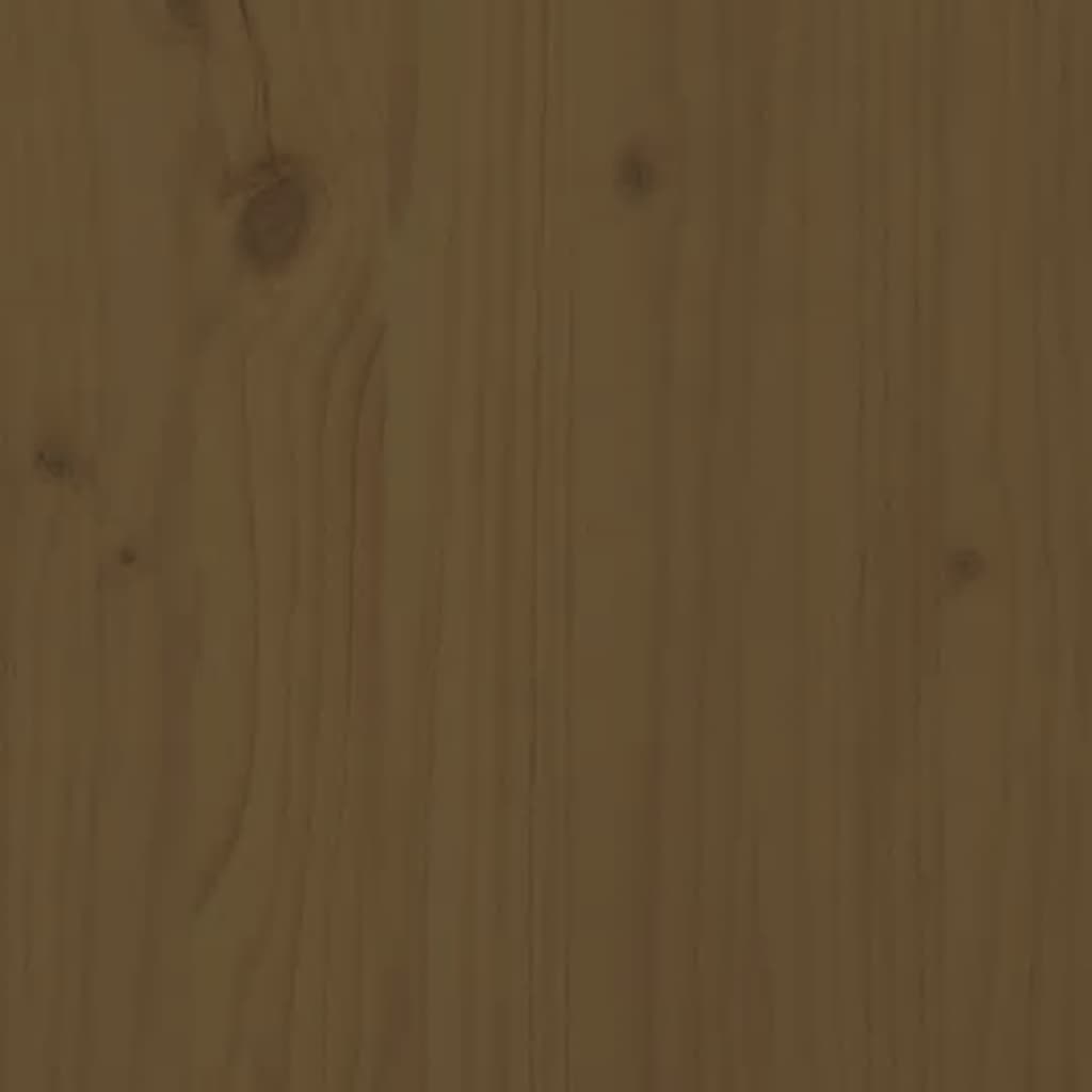 vidaXL Cabecero madera maciza de pino marrón miel 126x4x100 cm