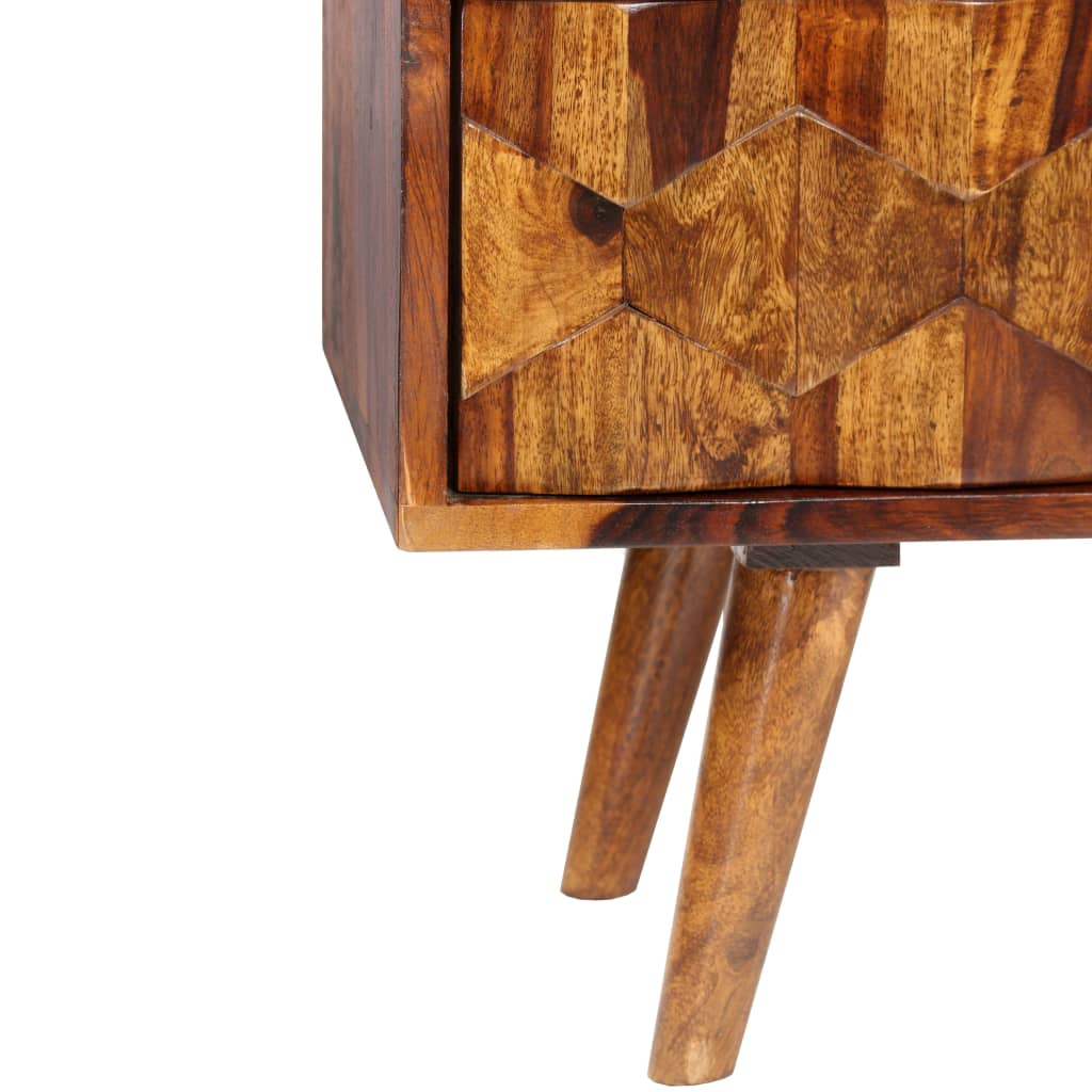 vidaXL Mueble de TV de madera maciza de sheesham 140x30x40 cm