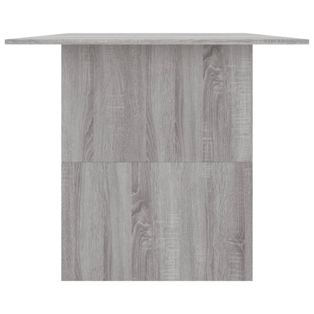 vidaXL Mesa de comedor madera de ingeniería Sonoma gris 180x90x76 cm