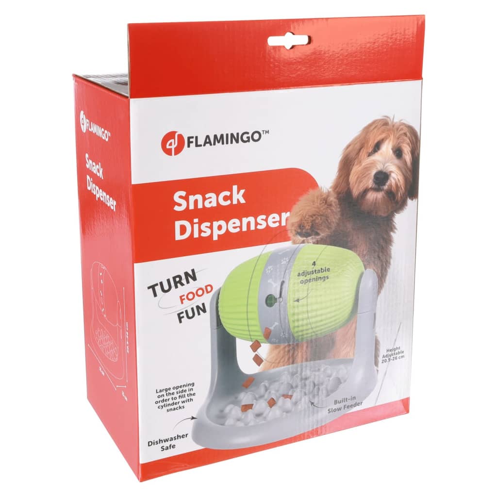FLAMINGO Dispensador de snacks para mascotas gris y verde