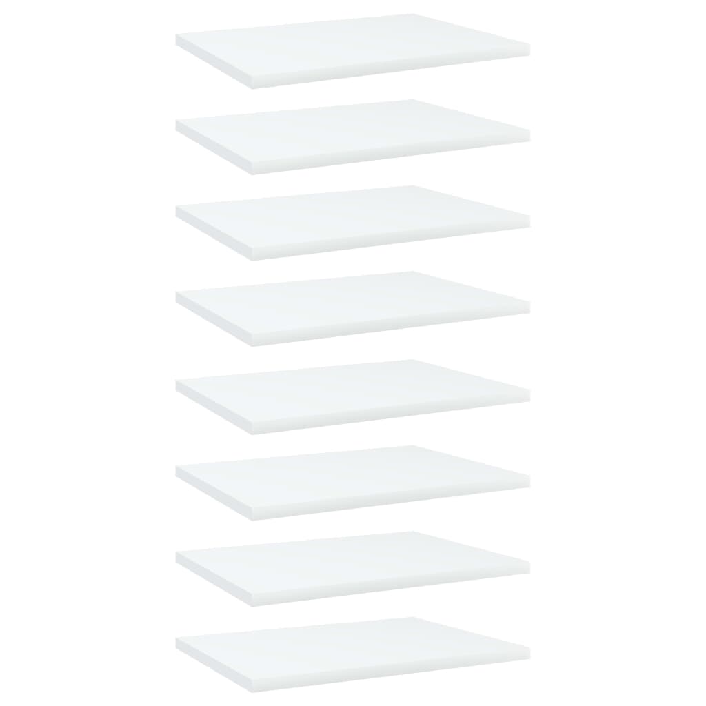 vidaXL Estantes para estantería 8 uds contrachapada blanco 40x30x1,5cm