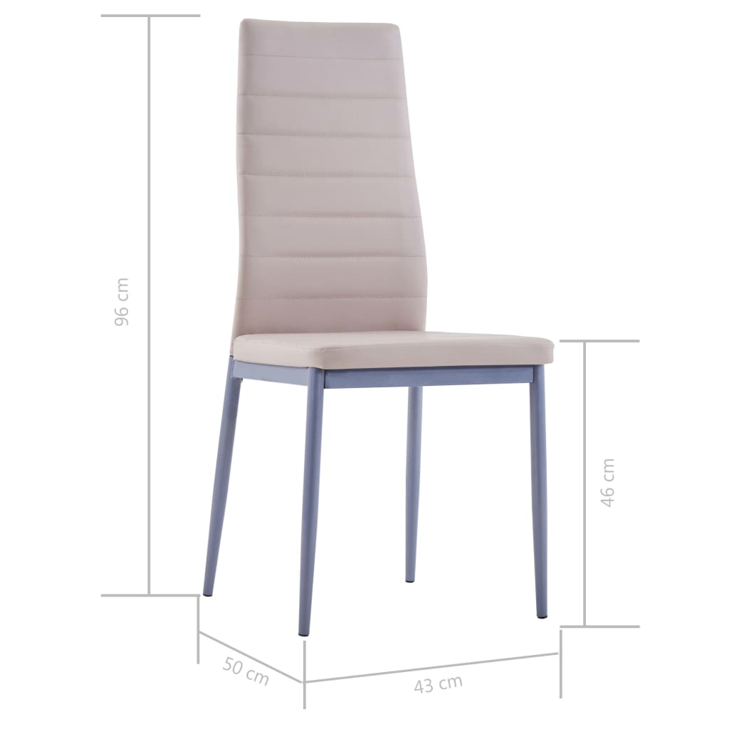 vidaXL Conjunto de mesa y sillas de comedor 5 piezas color capuchino