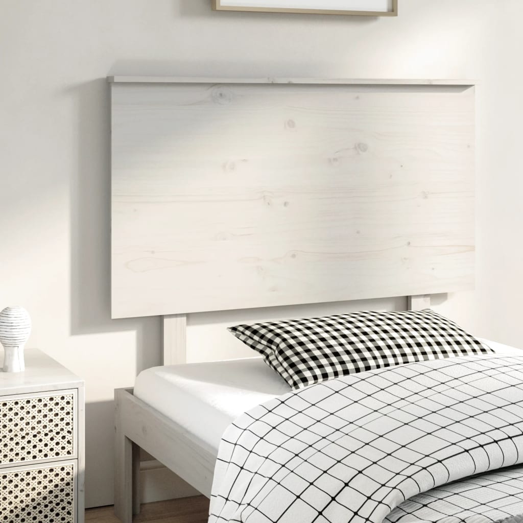 vidaXL Cabecero de cama madera maciza de pino blanco 104x6x82,5 cm