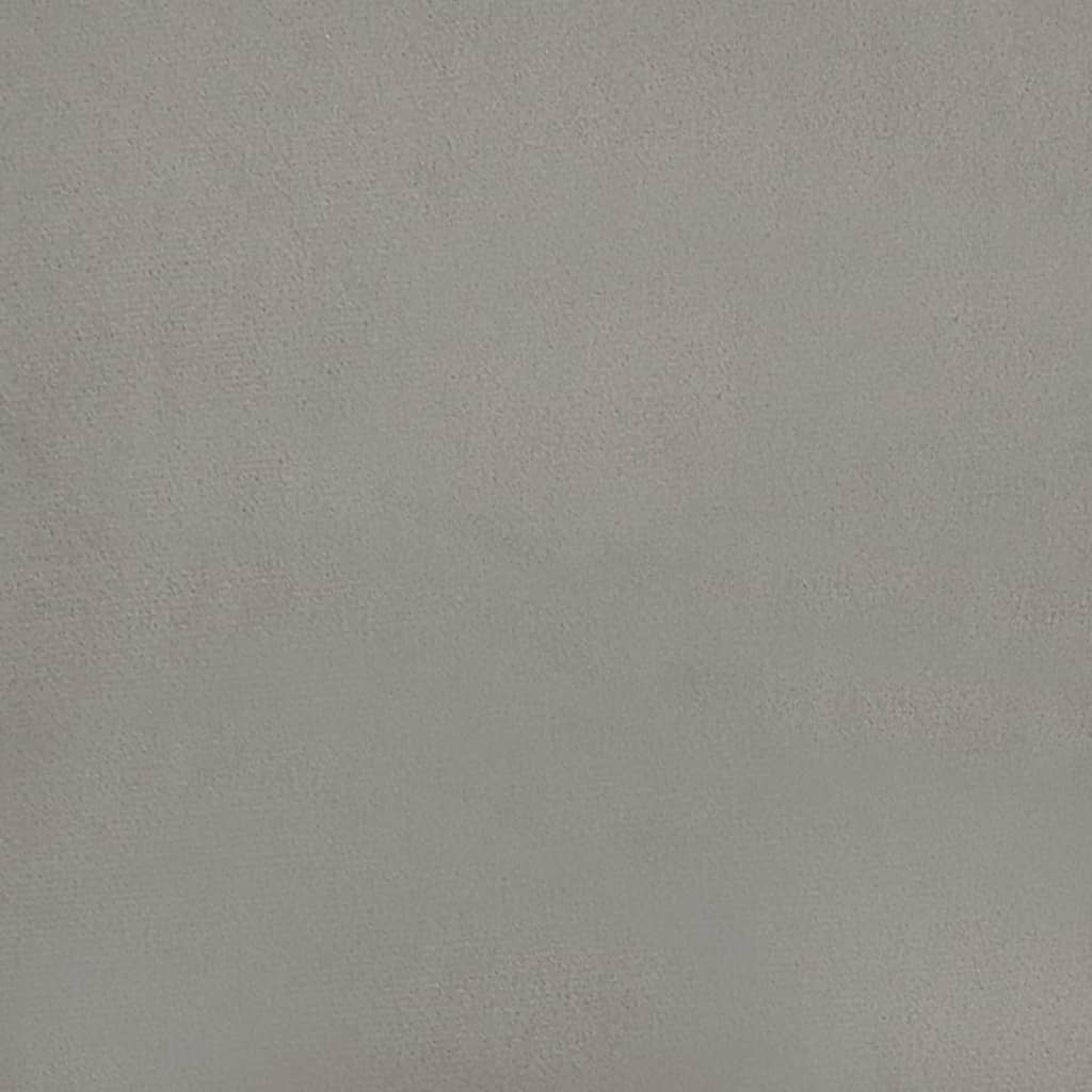 vidaXL Cabecero de terciopelo gris claro 203x23x78/88 cm