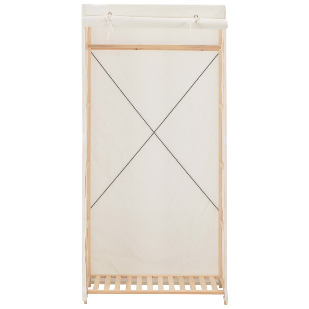 vidaXL Armario de tela blanco 79x40x170 cm