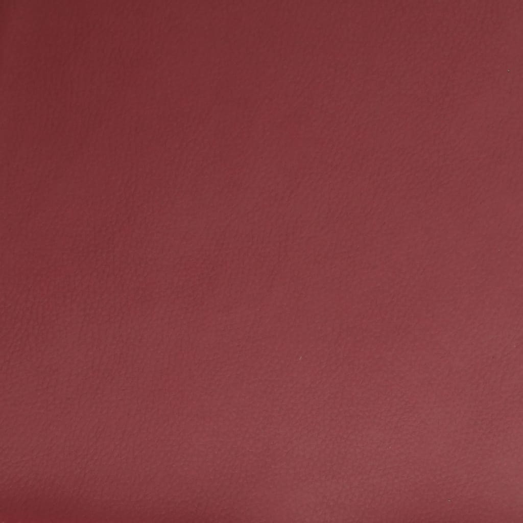 vidaXL Sillón de cuero sintético rojo tinto 54x75x76 cm