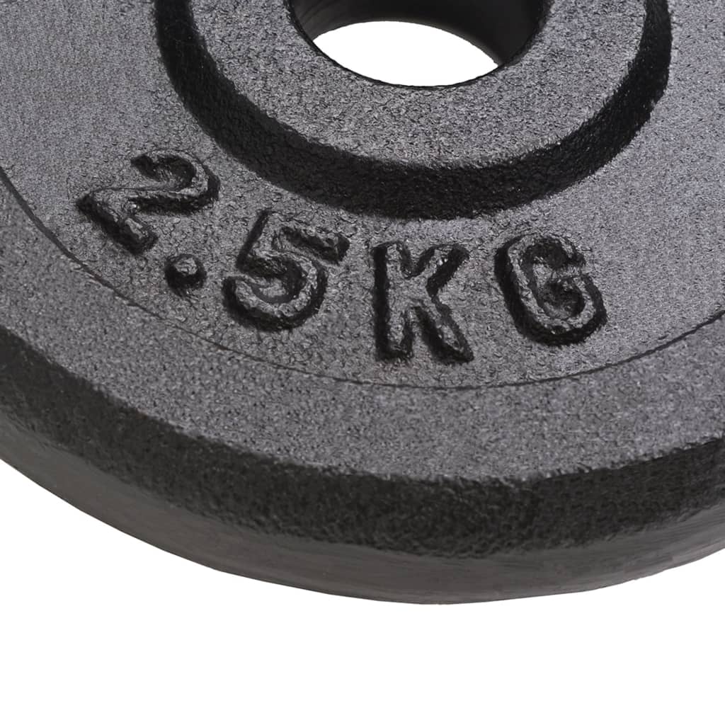 vidaXL Discos de pesas de hierro fundido 8 piezas 2,5 kg