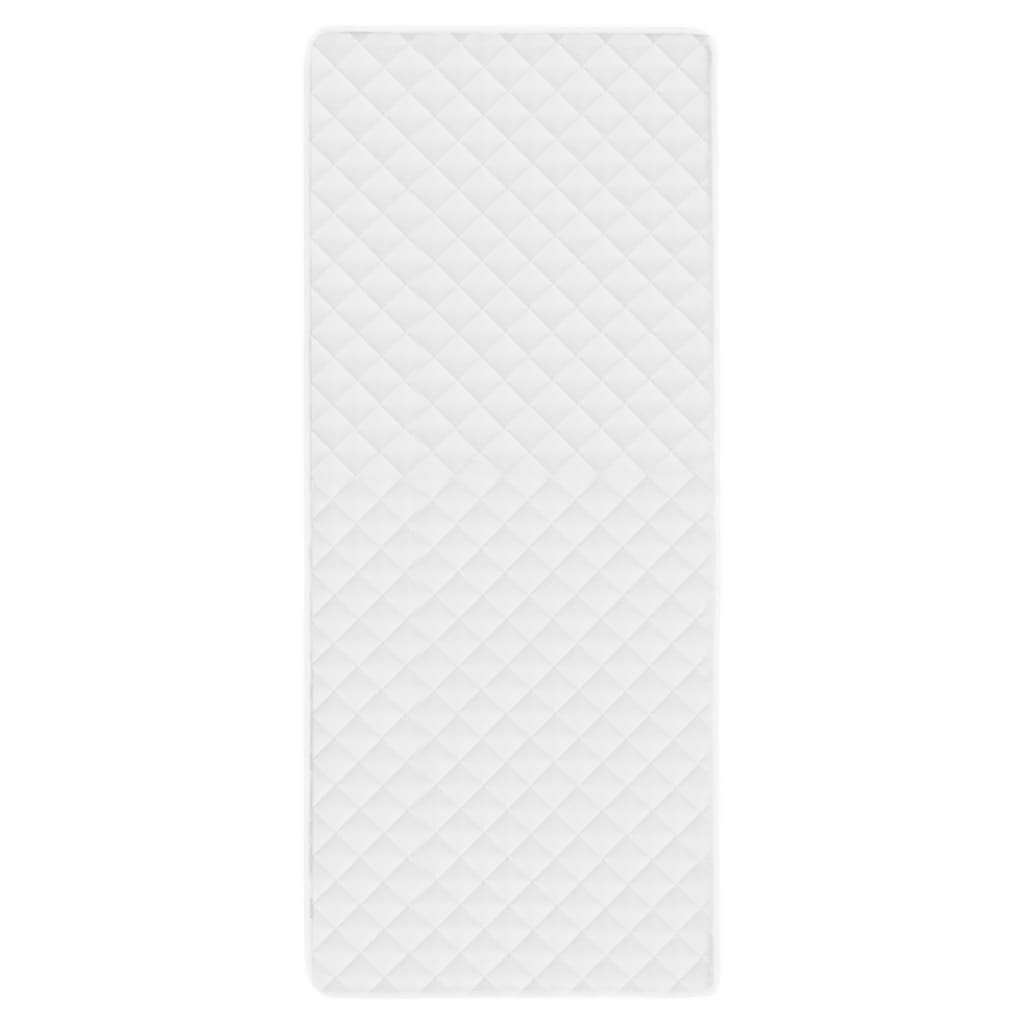 vidaXL Protector de colchón acolchado ligero blanco 90x200 cm